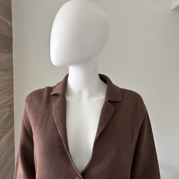 Fabiana Filippi Cardigan Blazer Jacket Brown Buttons NWT Sz L❤️ - Picture 6 of 6